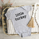 Little Turkey Typewriter Baby Onesie