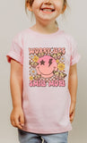 Worry Less Smile More Smileyface Kids Graphic Tee
